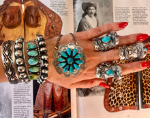 Load image into Gallery viewer, Tim Yazzie Handmade Saddle Rings
