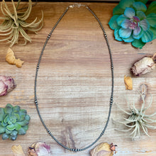 Load image into Gallery viewer, 3mm 28” Graduated Sterling Silver Pearl Necklace
