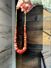 Load image into Gallery viewer, 22 Inch red spiny and sterling silver pearls
