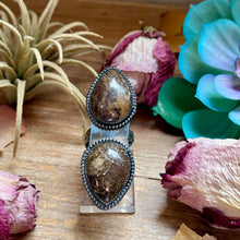 Load image into Gallery viewer, 2 stone wild horse adjustable Mj
