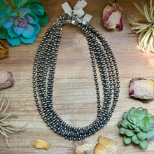 Load image into Gallery viewer, 20 inch - Alternating Sterling Silver Pearl Necklace
