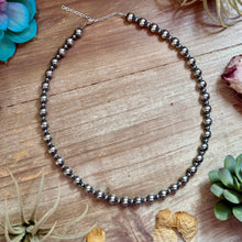 Load image into Gallery viewer, 18-Inch Sterling Silver Pearl Necklace – 4mm &amp; 8mm Alternating Pearls
