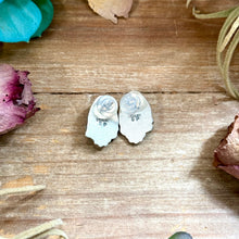 Load image into Gallery viewer, 60 - Sterling Silver Apple Coral Stud Earrings by Shay Pfeiffer
