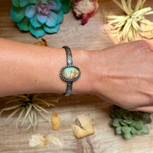 Load image into Gallery viewer, MJ Royston Turquoise Sterling Silver Cuff – Medium Stone
