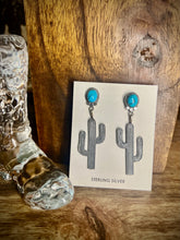 Load image into Gallery viewer, Cactus Dangle Earrings
