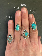 Load image into Gallery viewer, 133 - Sterling Silver Ribbon Royston Turquoise Medicine Man Eye Stamped Stacking Ring by Jason Ogg
