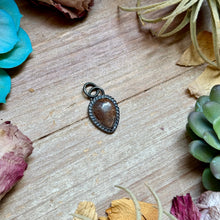 Load image into Gallery viewer, FREE Sterling Silver Necklace + MJ Brown Wild Horse Teardrop Charm
