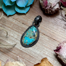 Load image into Gallery viewer, MJ Freeform Turquoise Pendant – Sterling Silver
