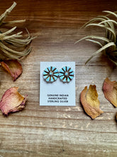 Load image into Gallery viewer, Cluster Earrings – White Opal &amp; Sterling Silver
