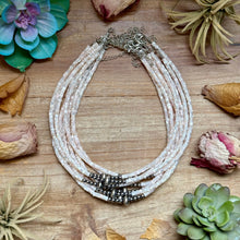 Load image into Gallery viewer, Cream Shell Heishi Necklace – 15"
