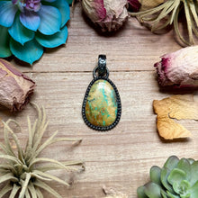 Load image into Gallery viewer, MJ Freeform Turquoise Pendant – Sterling Silver
