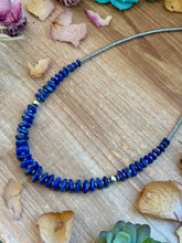 Load image into Gallery viewer, 22” Graduated Lapis Necklace
