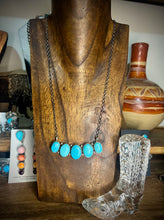 Load image into Gallery viewer, Kingman 5 Stone Bar Necklace

