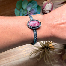 Load image into Gallery viewer, Show moreShow lessMJ Purple Spiny Cuff – Sterling Silver
