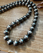 Load image into Gallery viewer, NFR Collection Necklace – Graduated Sterling Silver Pearls 6mm to 16mm – 45"
