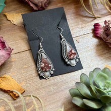 Load image into Gallery viewer, 53 - Sterling Silver Wild Horse Jasper Dangle Earrings by Shay Pfeiffer
