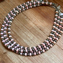Load image into Gallery viewer, Pink Conch &amp; Sterling Silver Choker 6mm
