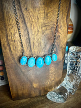 Load image into Gallery viewer, Kingman 5 Stone Bar Necklace
