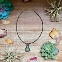 Load image into Gallery viewer, FREE Sterling Silver Necklace + MJ Triangle Royston Turquoise Charm
