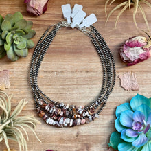 Load image into Gallery viewer, 14” Wild Horse Choker – Sterling Silver Pearls
