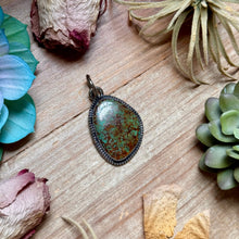 Load image into Gallery viewer, MJ Freeform Turquoise Pendant – Sterling Silver
