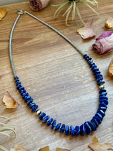 Load image into Gallery viewer, 22” Graduated Lapis Necklace
