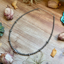 Load image into Gallery viewer, Sterling Silver Pearl, Saucer &amp; Barrel Bead Necklace
