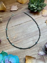 Load image into Gallery viewer, 15” African Turquoise Star Necklace – Sterling Silver Pearls
