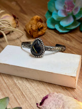 Load image into Gallery viewer, MJ Black Jack Turquoise Sterling Silver Cuff
