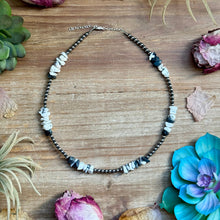 Load image into Gallery viewer, 16” White Buffalo Chip Necklace – Sterling Silver

