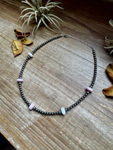 Load image into Gallery viewer, 15 Inch Pink Conch Saucer Necklace and Sterling Silver Beads
