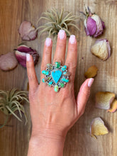 Load image into Gallery viewer, Mixed Mine Turquoise Sterling Silver Ring – Size 10
