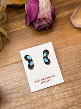 Load image into Gallery viewer, Sterling Silver White Opal Stud Earrings
