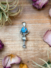 Load image into Gallery viewer, Sterling Silver Golden Hill Turquoise Blossom Pendant
