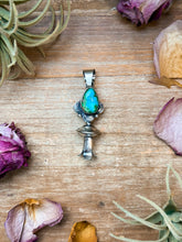 Load image into Gallery viewer, Sterling Silver Sonoran Gold Turquoise Blossom Pendant
