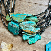 Load image into Gallery viewer, 16” Flat Turquoise Necklace – Sterling Silver

