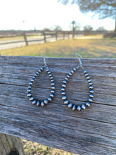 Load image into Gallery viewer, Sterling silver pearls Pearl Teardrop Earrings - 3 inches
